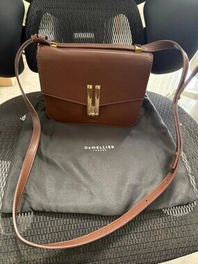 DeMellier Vancouver Smooth Leather Crossbody Bag (Tan Brown)